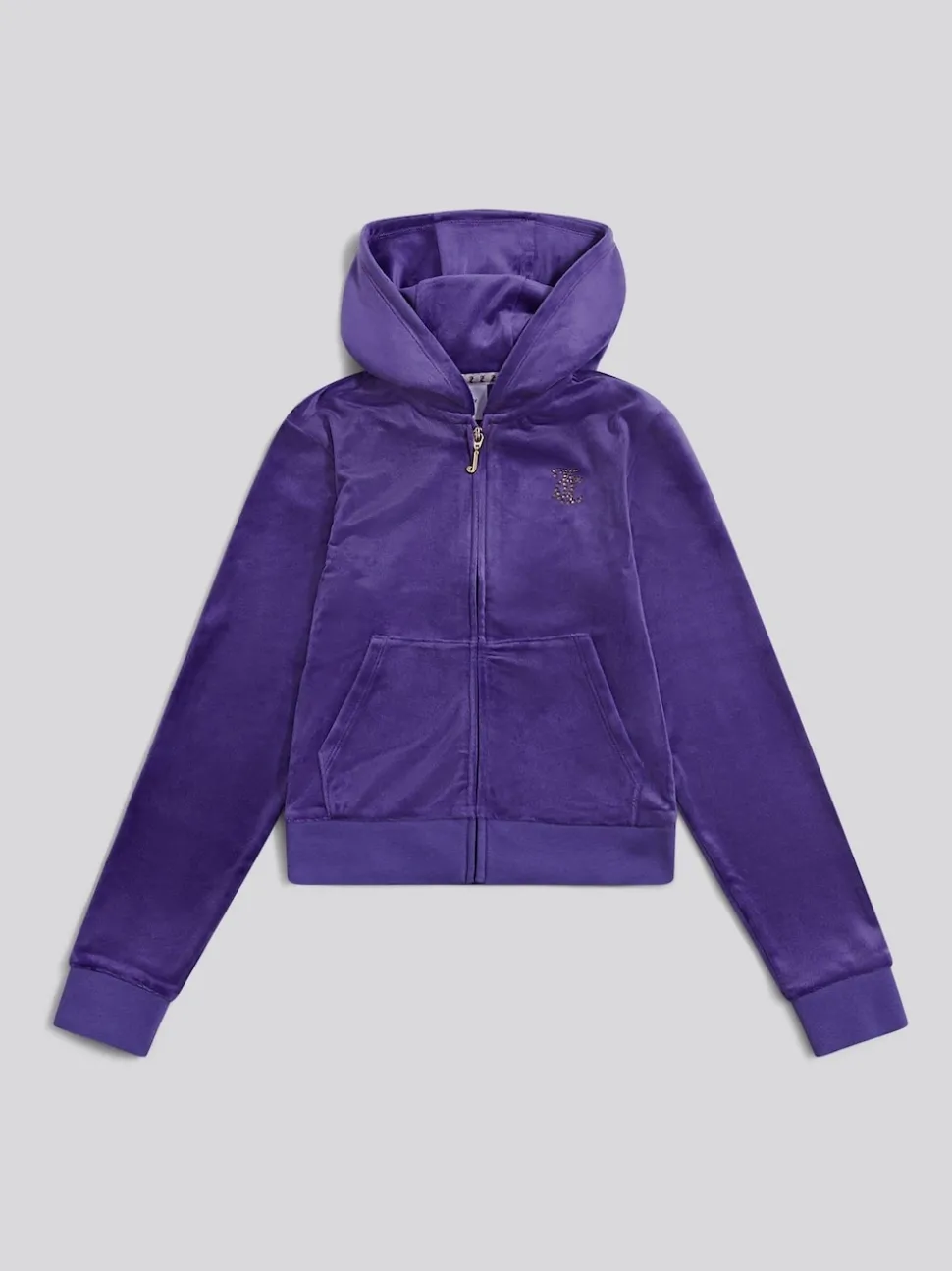 Juicy Couture Blue Diamante Zip Through Hoodie
