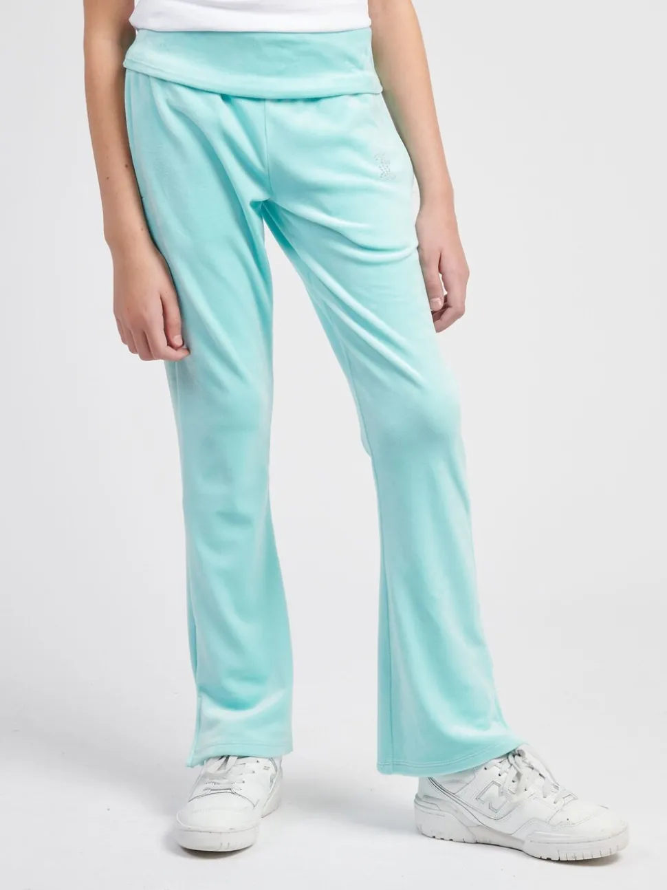 Juicy Couture Blue Fold Over Waist Joggers
