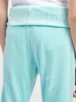 Juicy Couture Blue Fold Over Waist Joggers