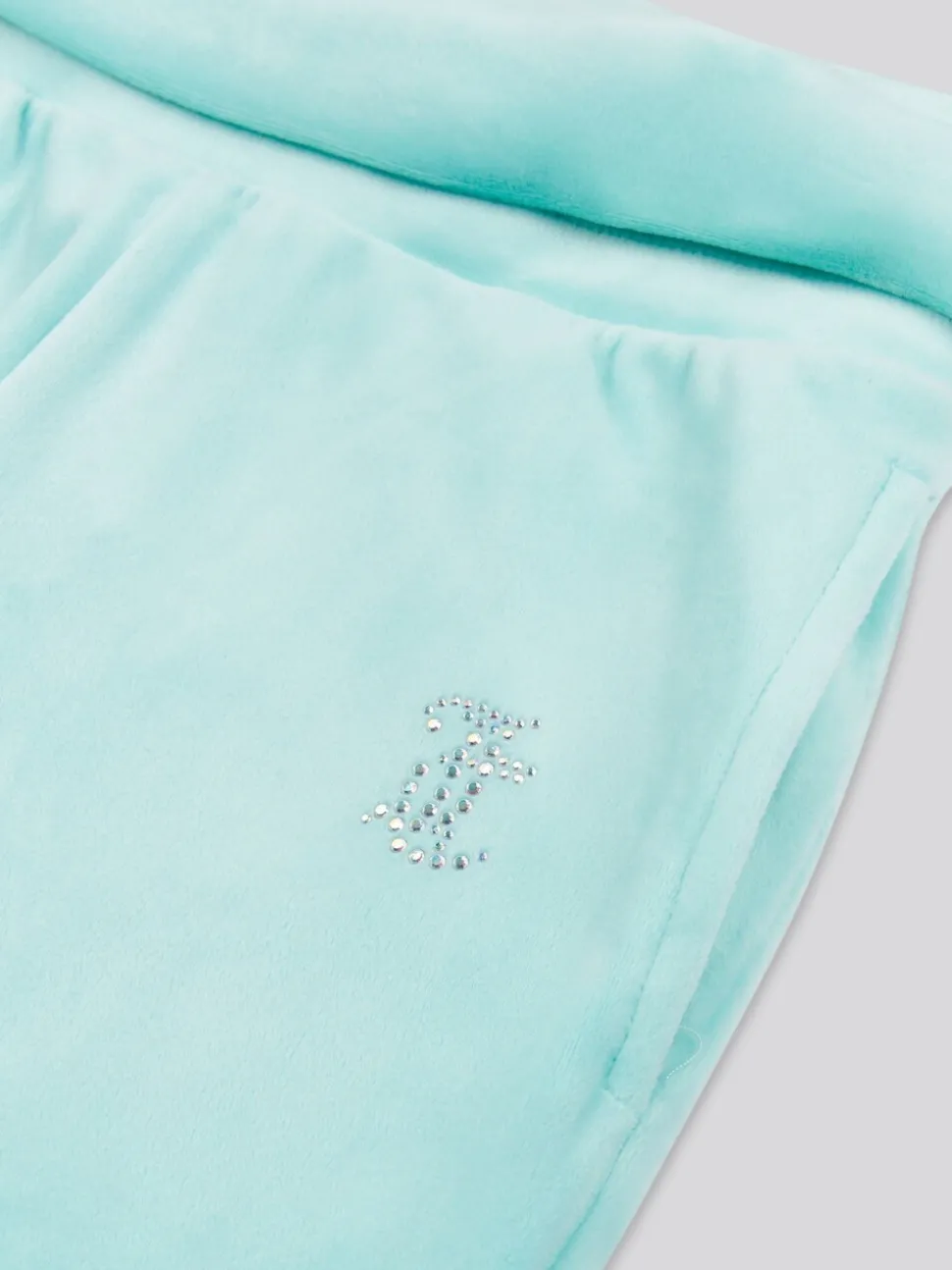 Juicy Couture Blue Fold Over Waist Joggers