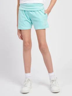Juicy Couture Blue Fold Over Waist Shorts