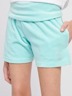Juicy Couture Blue Fold Over Waist Shorts