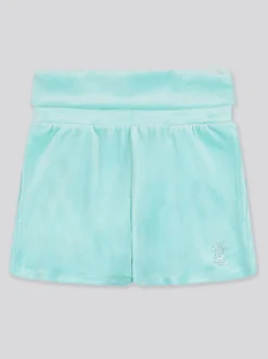 Juicy Couture Blue Fold Over Waist Shorts