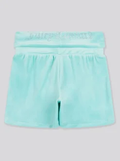 Juicy Couture Blue Fold Over Waist Shorts