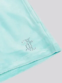 Juicy Couture Blue Fold Over Waist Shorts