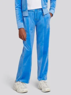 Juicy Couture Blue Juicy Cord Panelled Straight Leg Joggers