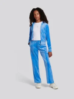 Juicy Couture Blue Juicy Cord Panelled Straight Leg Joggers