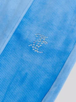 Juicy Couture Blue Juicy Cord Panelled Straight Leg Joggers