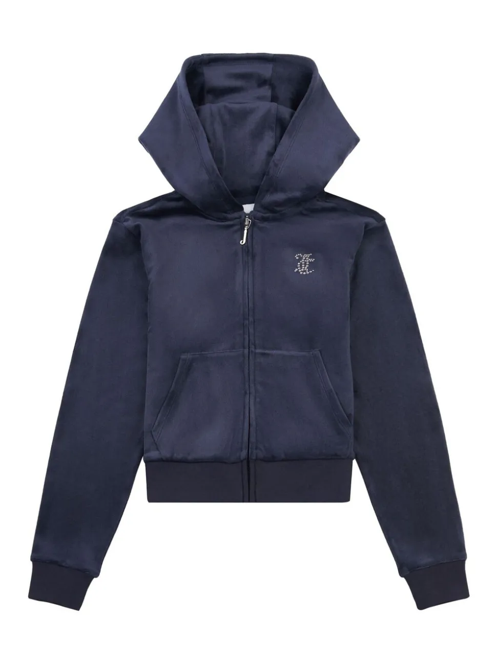 Juicy Couture Blue Mini Diamante Zip Hoodie