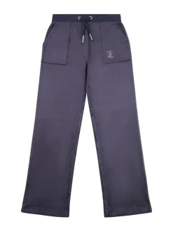 Juicy Couture Blue Mini Girls Diamante Wide Leg Joggers