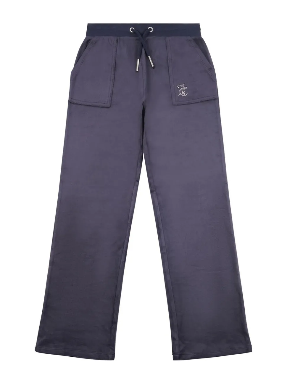 Juicy Couture Blue Mini Girls Diamante Wide Leg Joggers