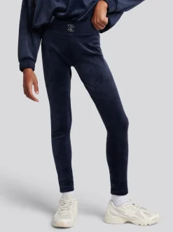 Juicy Couture Blue Relaxed Over-The-Head Hood & Velour Leggings Set