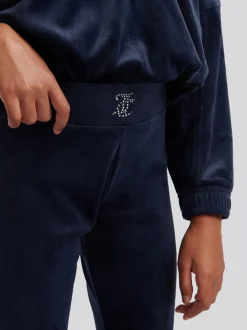 Juicy Couture Blue Relaxed Over-The-Head Hood & Velour Leggings Set