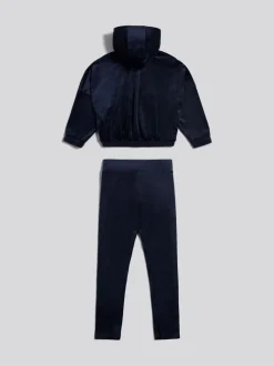 Juicy Couture Blue Relaxed Over-The-Head Hood & Velour Leggings Set