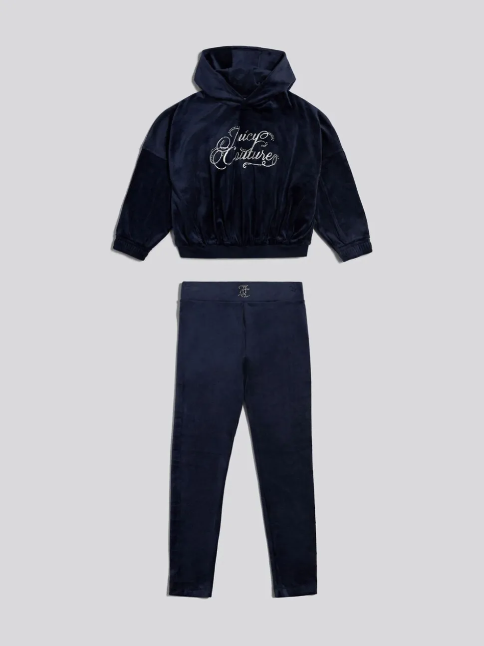 Juicy Couture Blue Relaxed Over-The-Head Hood & Velour Leggings Set