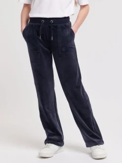 Juicy Couture Blue Tonal Wide Leg Trousers