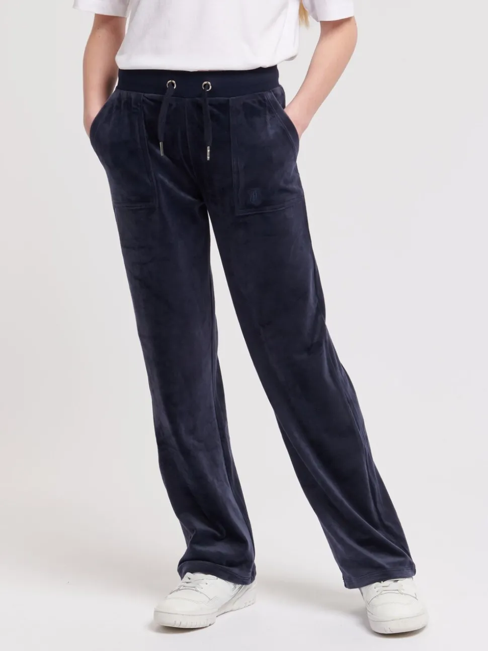 Juicy Couture Blue Tonal Wide Leg Trousers