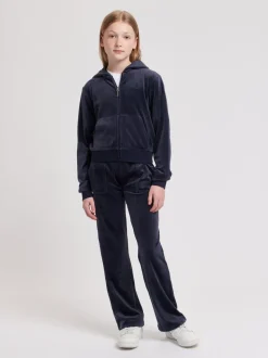 Juicy Couture Blue Tonal Wide Leg Trousers