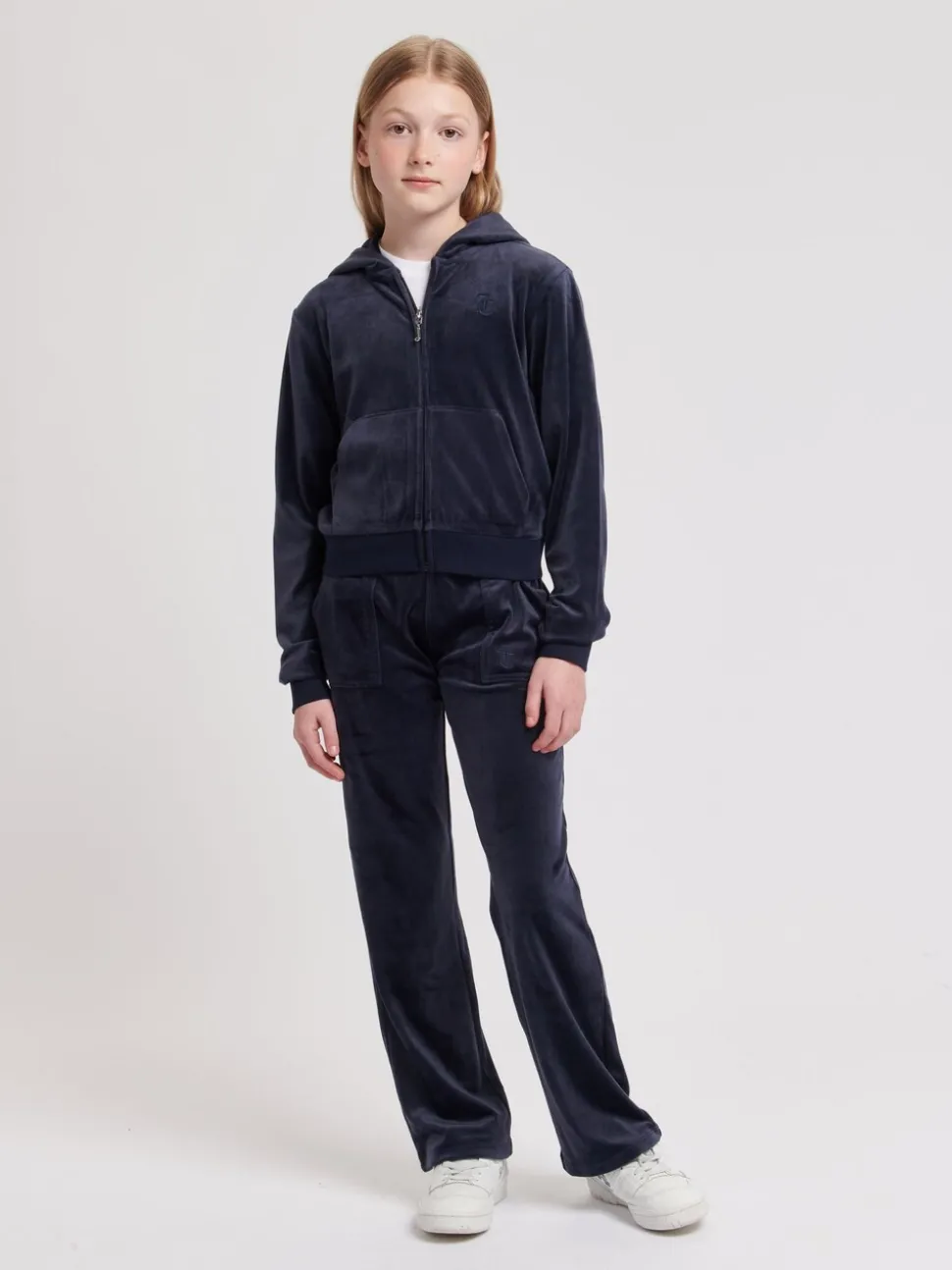Juicy Couture Blue Tonal Wide Leg Trousers