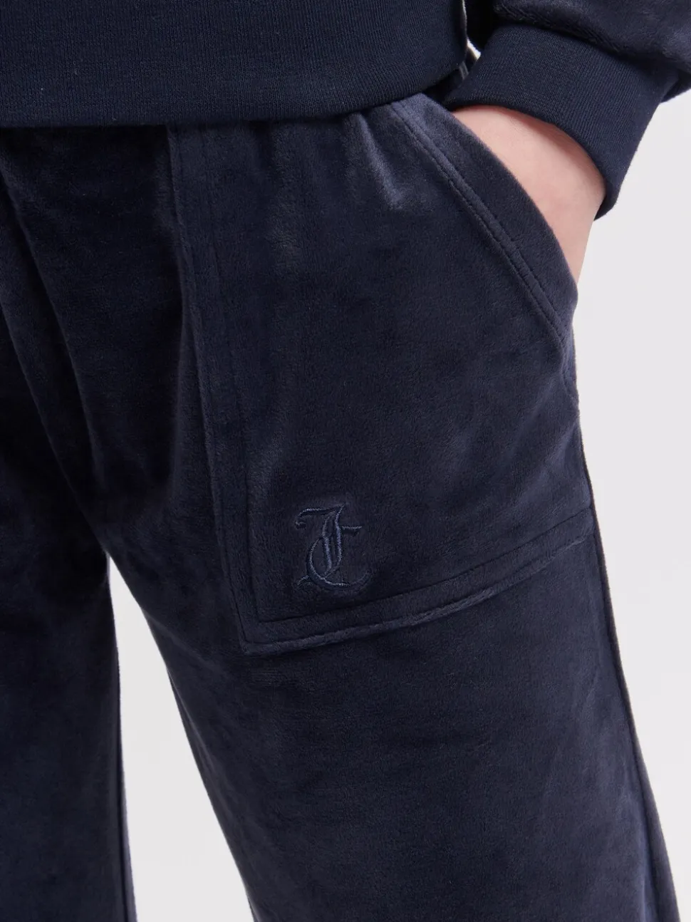 Juicy Couture Blue Tonal Wide Leg Trousers
