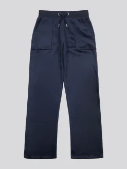 Juicy Couture Blue Tonal Wide Leg Trousers