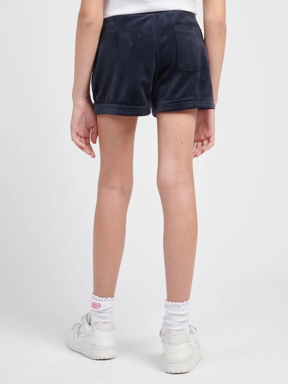 Juicy Couture Blue Velour Fold Up Shorts