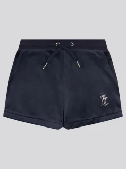 Juicy Couture Blue Velour Fold Up Shorts