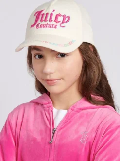 Juicy Couture Cream Girls Rainbow Towelling Cap