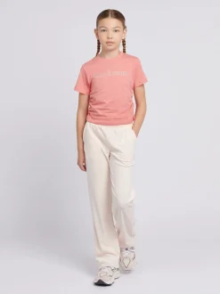Juicy Couture Cream Girls Velour Straight Leg Joggers