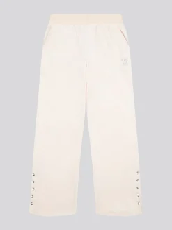 Juicy Couture Cream Girls Velour Straight Leg Joggers