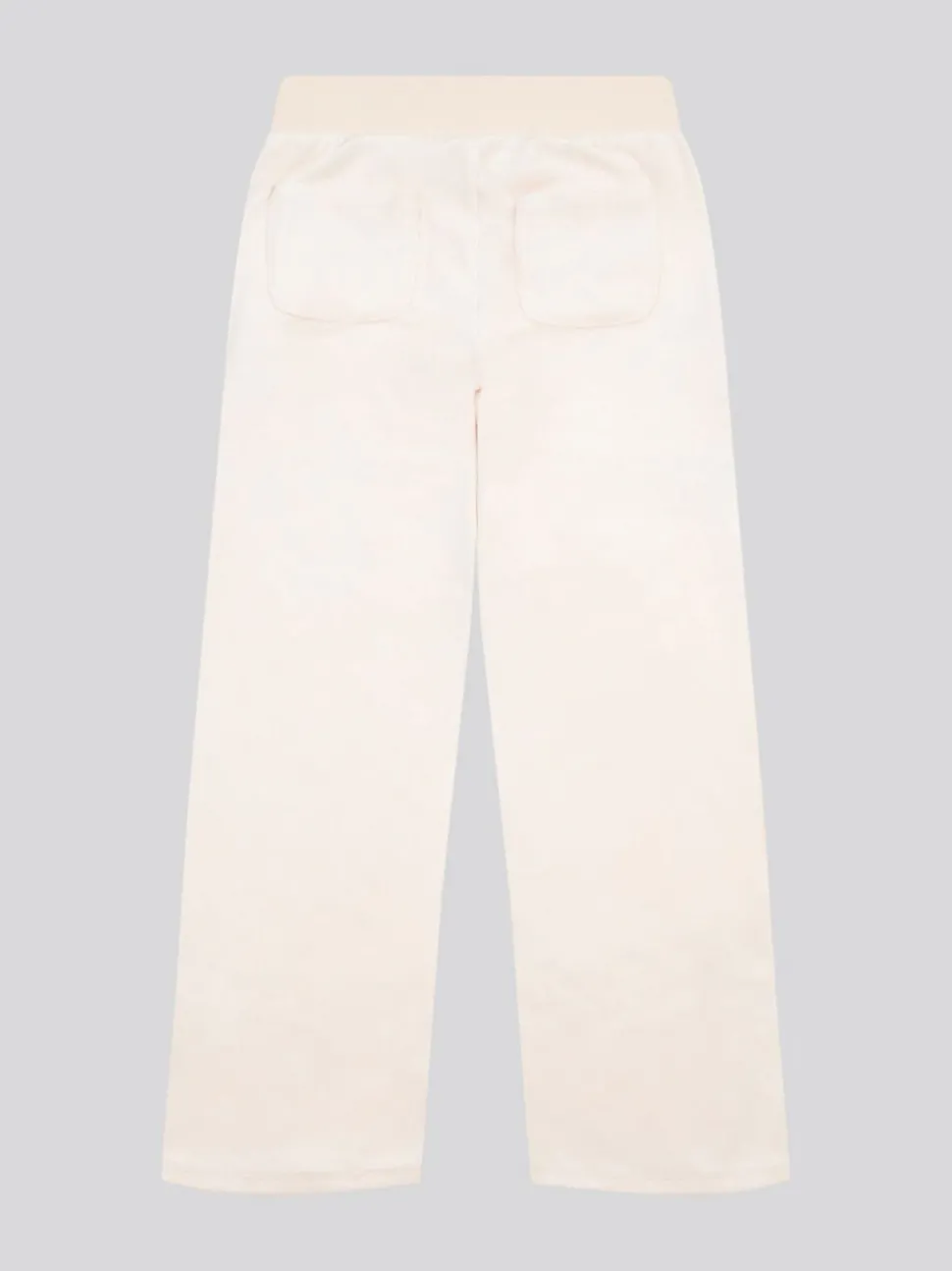 Juicy Couture Cream Girls Velour Straight Leg Joggers