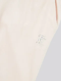Juicy Couture Cream Girls Velour Straight Leg Joggers