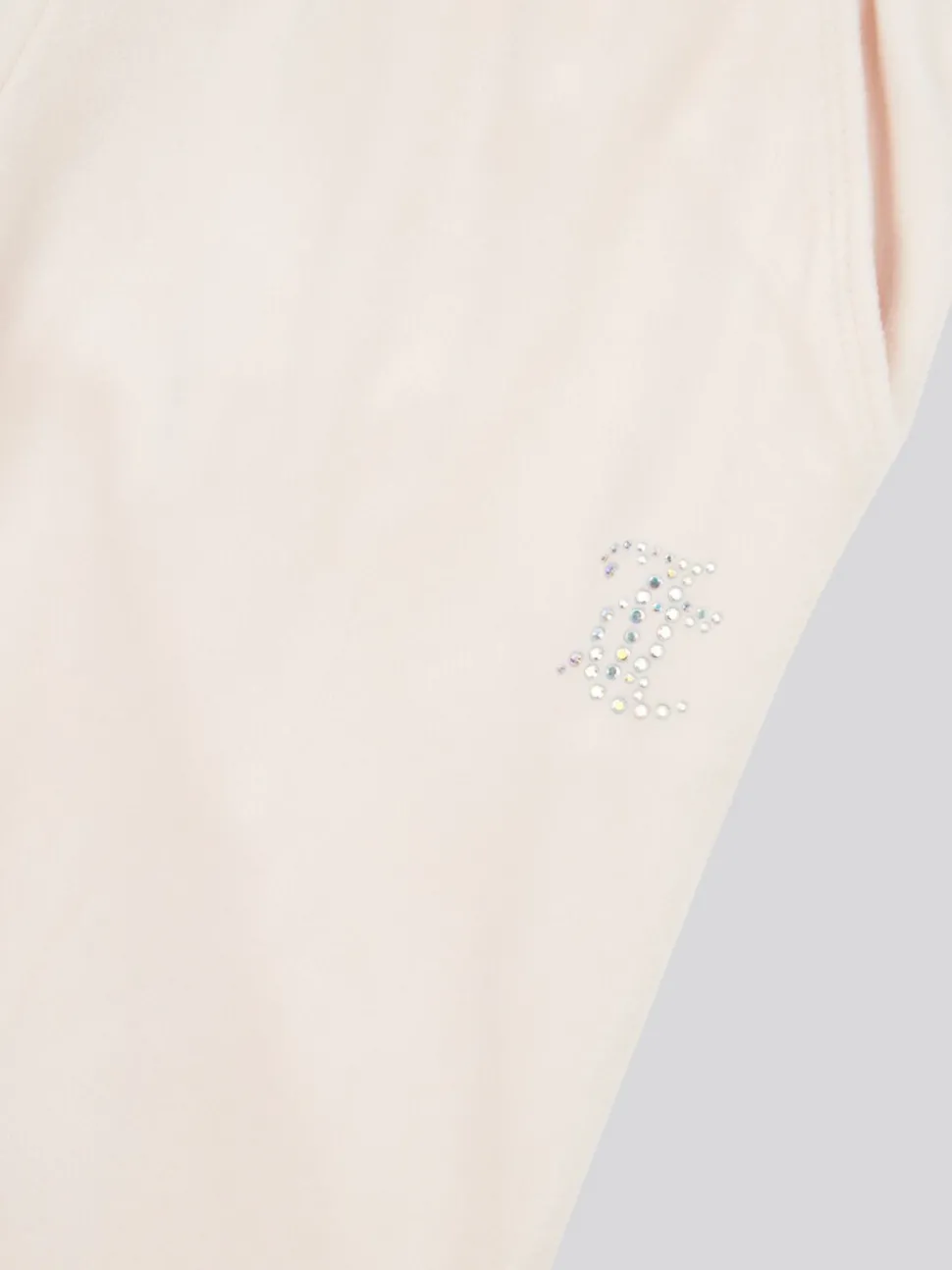 Juicy Couture Cream Girls Velour Straight Leg Joggers