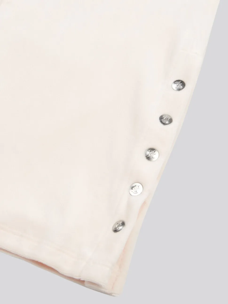 Juicy Couture Cream Girls Velour Straight Leg Joggers