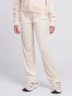 Juicy Couture Cream Tonal Wide Leg Trousers
