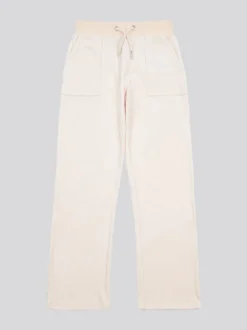 Juicy Couture Cream Tonal Wide Leg Trousers