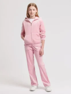 Juicy Couture Dark Pink Tonal Wide Leg Trousers