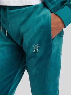 Juicy Couture Green Diamante Bootcut Joggers