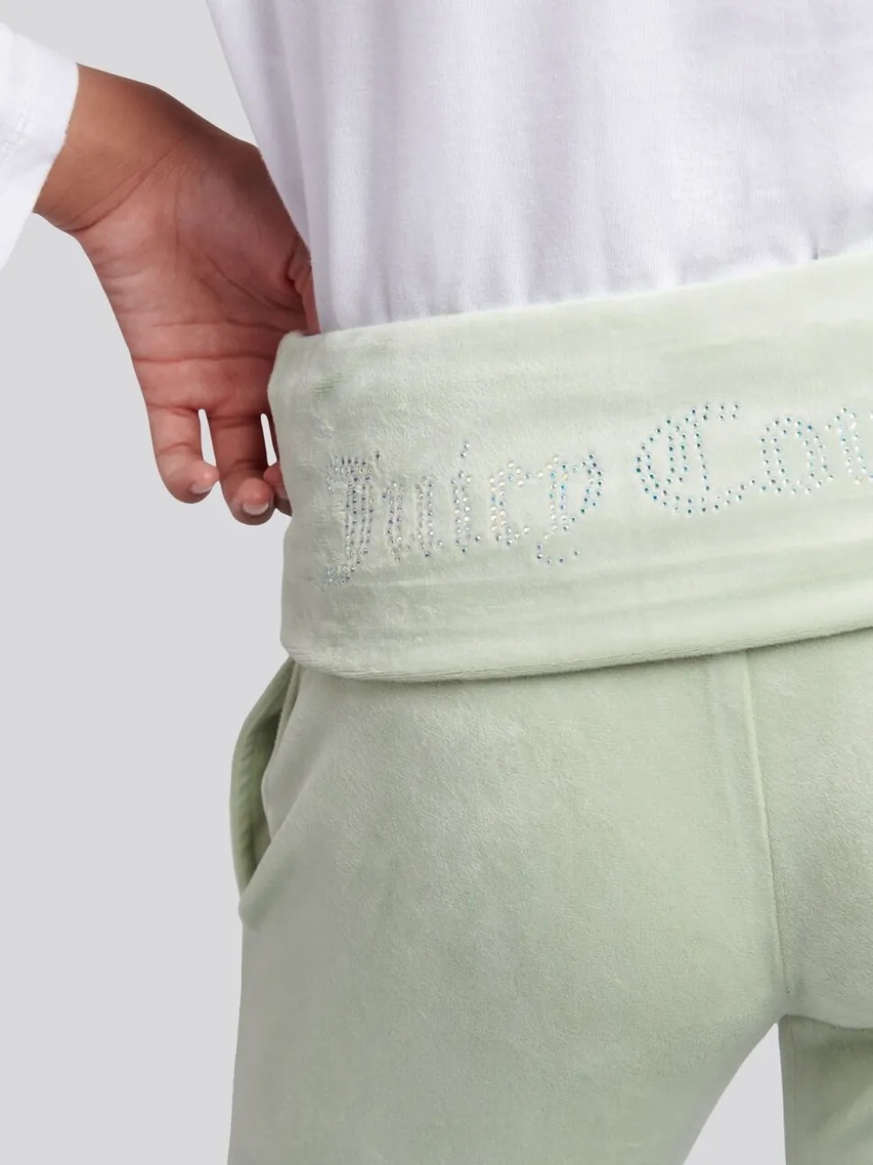 Juicy Couture Green Juicy Fold Over Waist Joggers