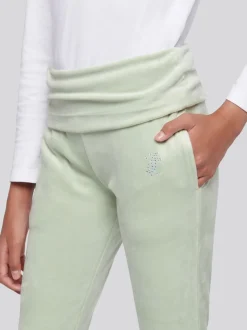 Juicy Couture Green Juicy Fold Over Waist Joggers
