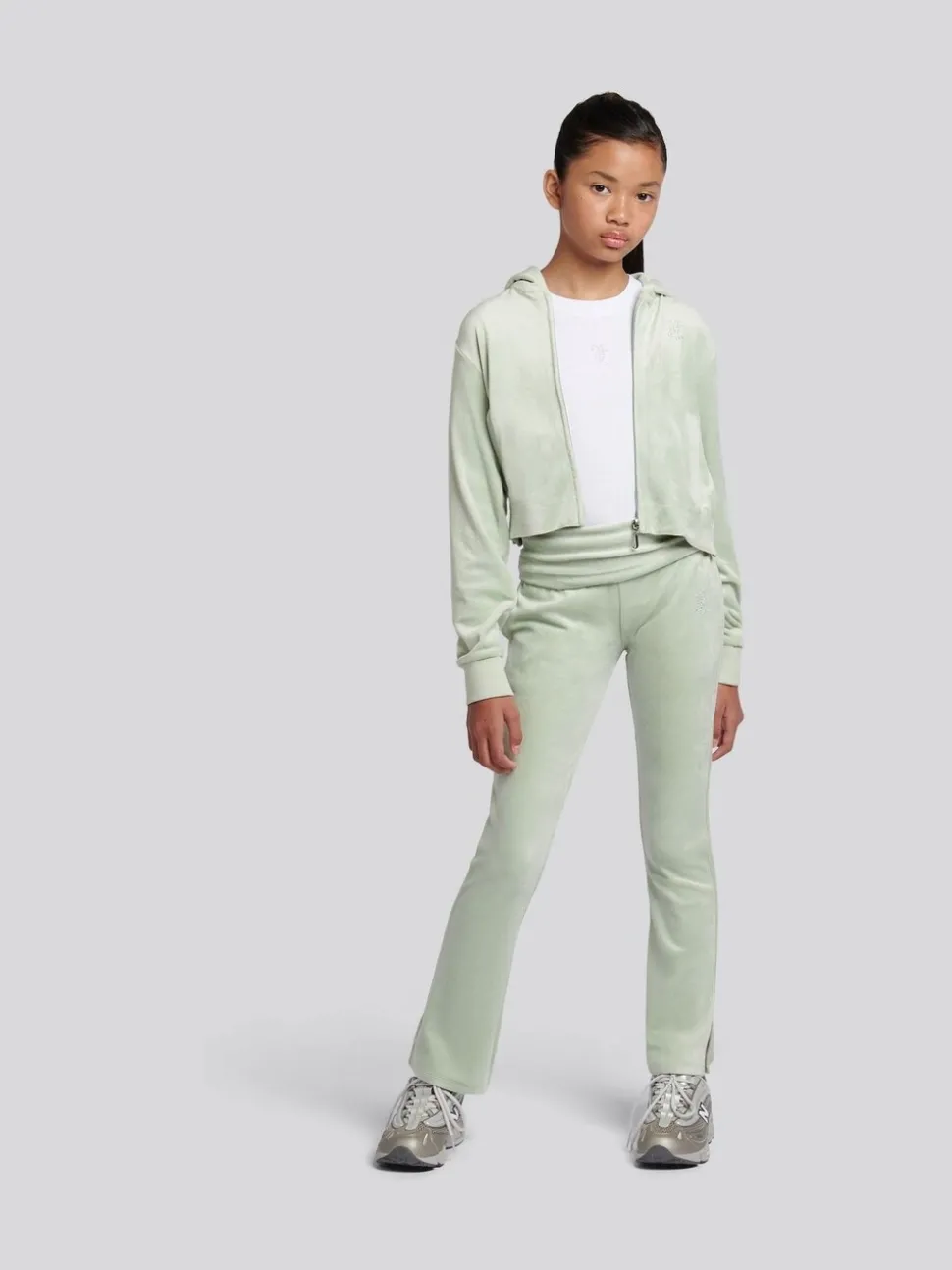 Juicy Couture Green Juicy Fold Over Waist Joggers