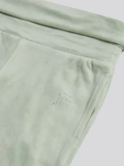 Juicy Couture Green Juicy Fold Over Waist Joggers