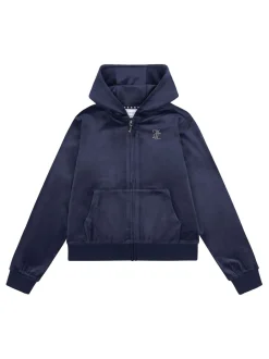 Juicy Couture Light Blue Diamanté Zip Through Hoodie