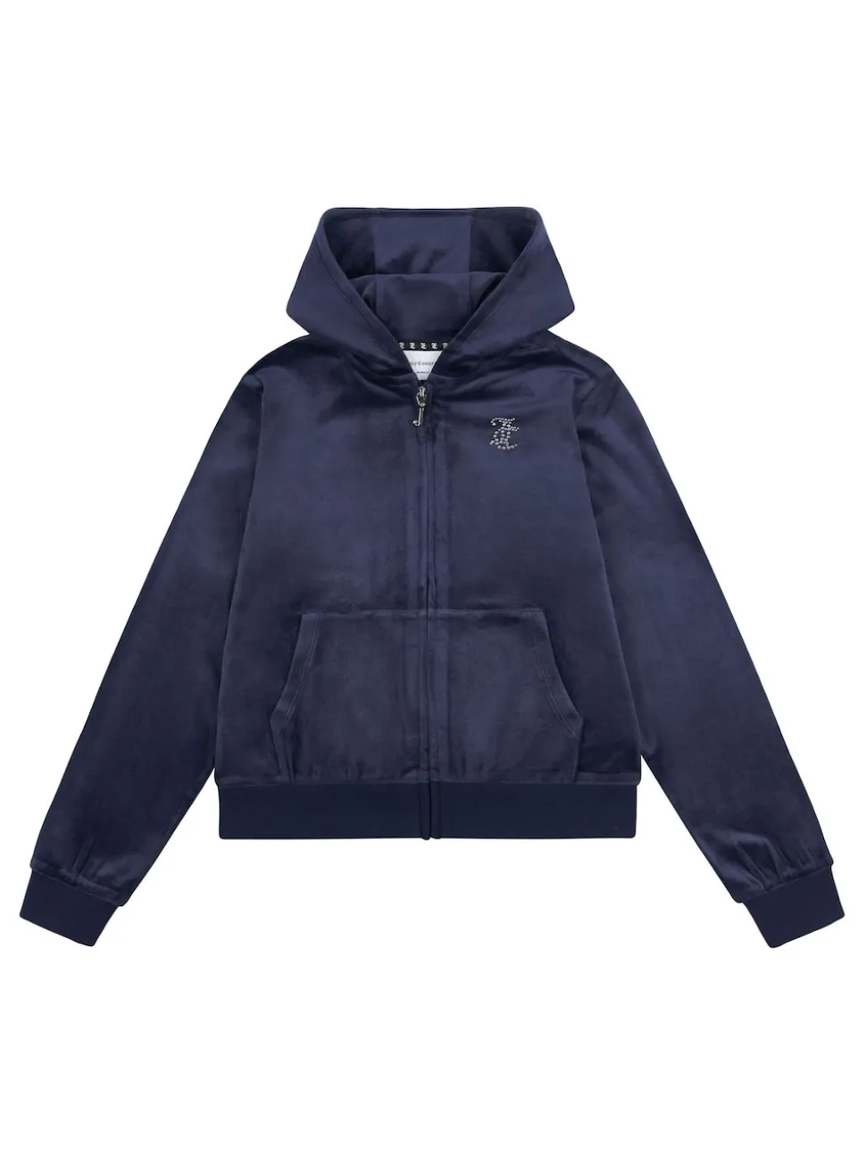 Juicy Couture Light Blue Diamanté Zip Through Hoodie