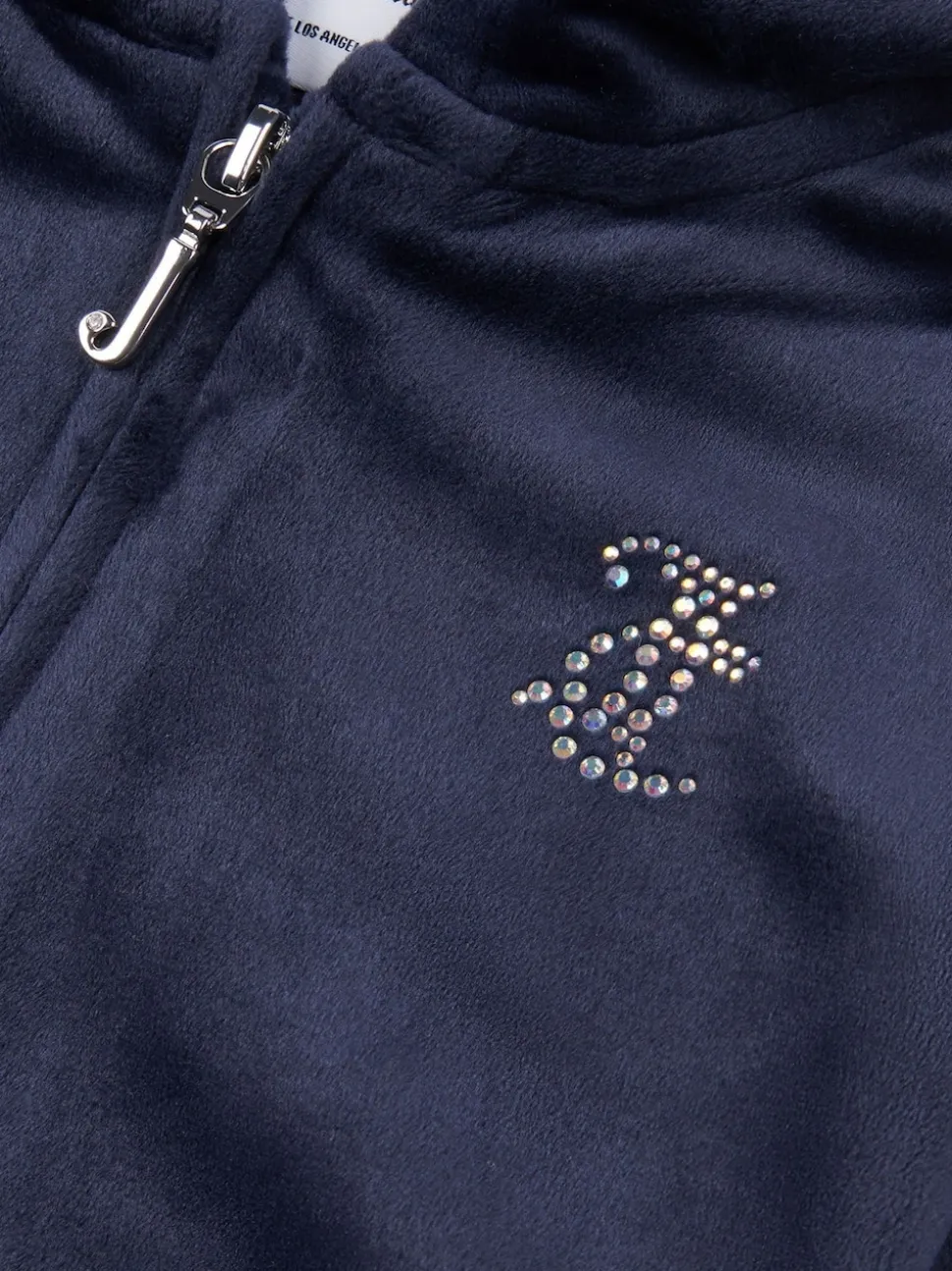 Juicy Couture Light Blue Diamanté Zip Through Hoodie