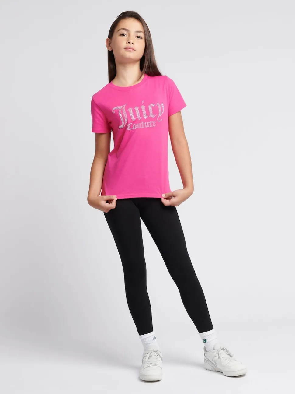 Juicy Couture light Pink Fitted Diamante T-Shirt
