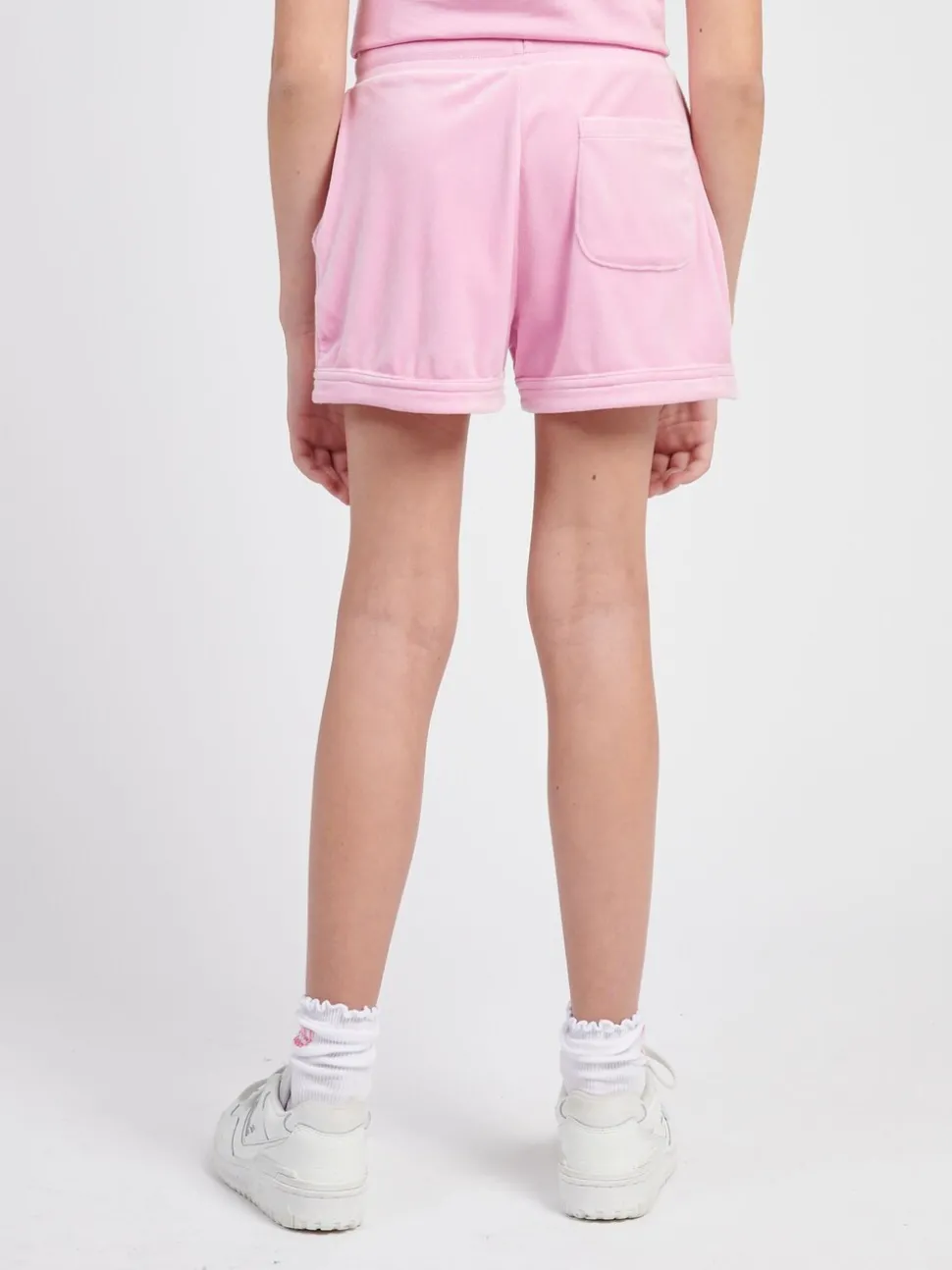 Juicy Couture Light Pink Velour Fold Up Shorts