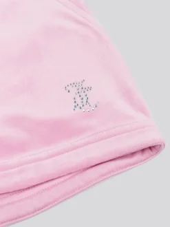 Juicy Couture Light Pink Velour Fold Up Shorts