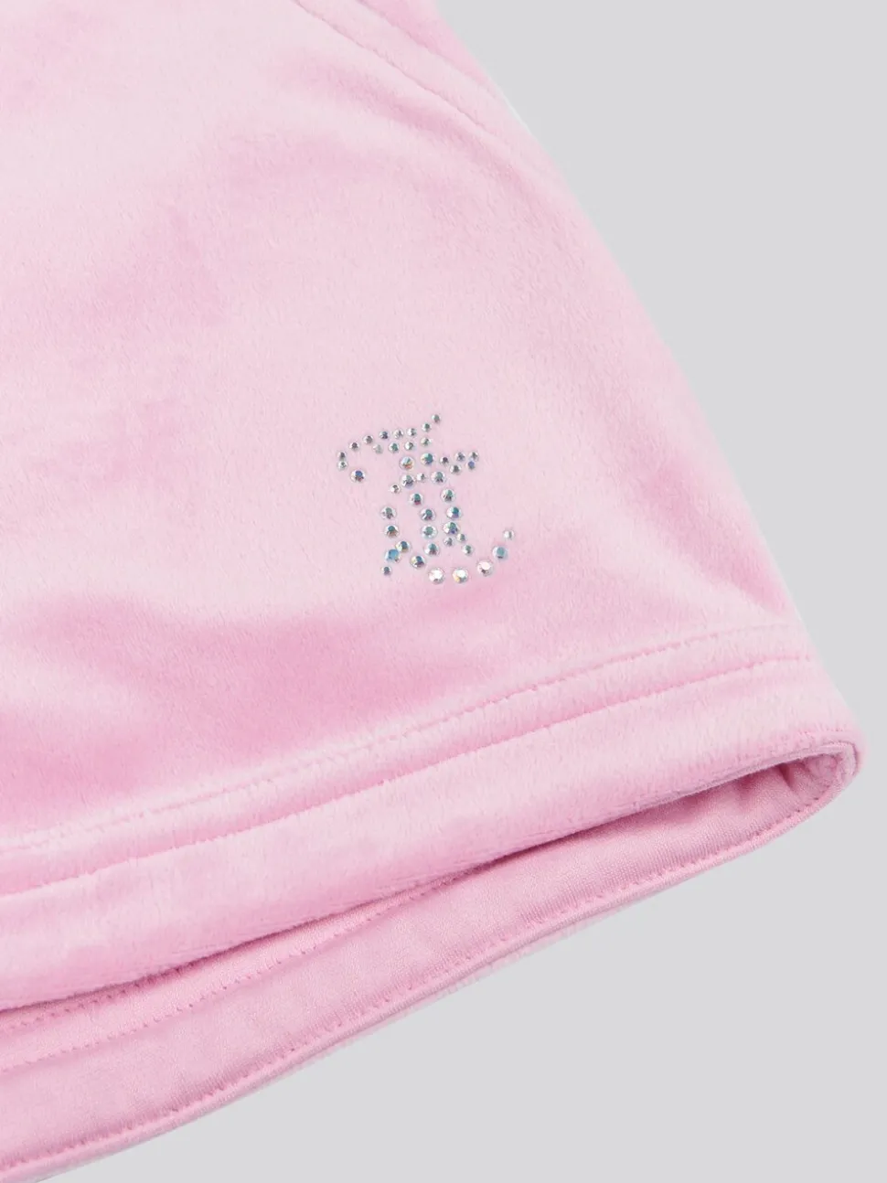 Juicy Couture Light Pink Velour Fold Up Shorts