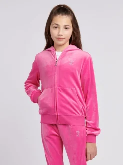 Juicy Couture Light Purple Diamanté Zip Through Hoodie